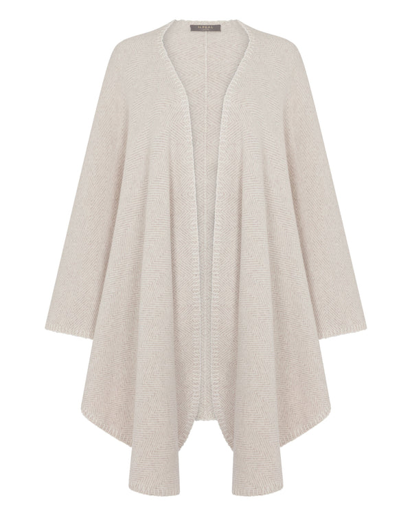 Women's Herringbone Cashmere Cape 2