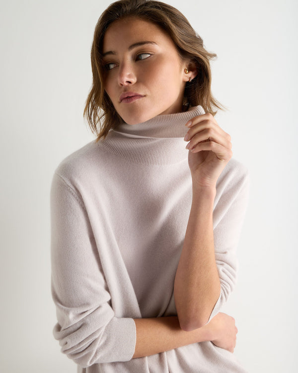 Women's Roll Neck Cashmere Jumper Dress 5