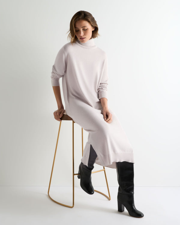 Women's Roll Neck Cashmere Jumper Dress 7