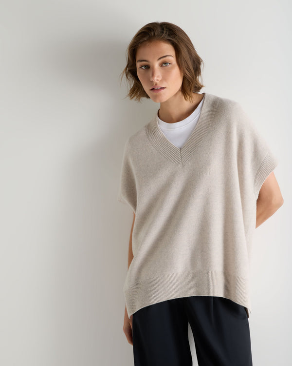 Women's Honeycomb Sleeveless Cashmere Jumper 1