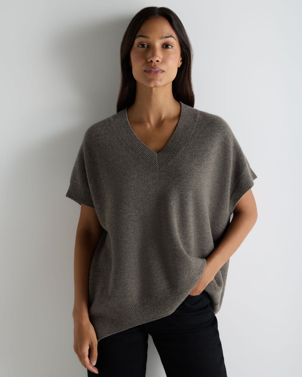 Women's Honeycomb Sleeveless Cashmere Jumper 1