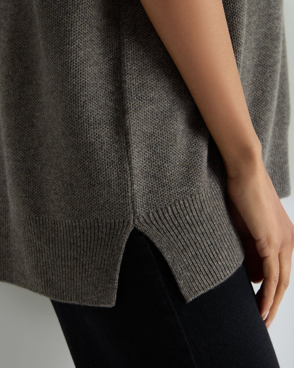 Women's Honeycomb Sleeveless Cashmere Jumper 6