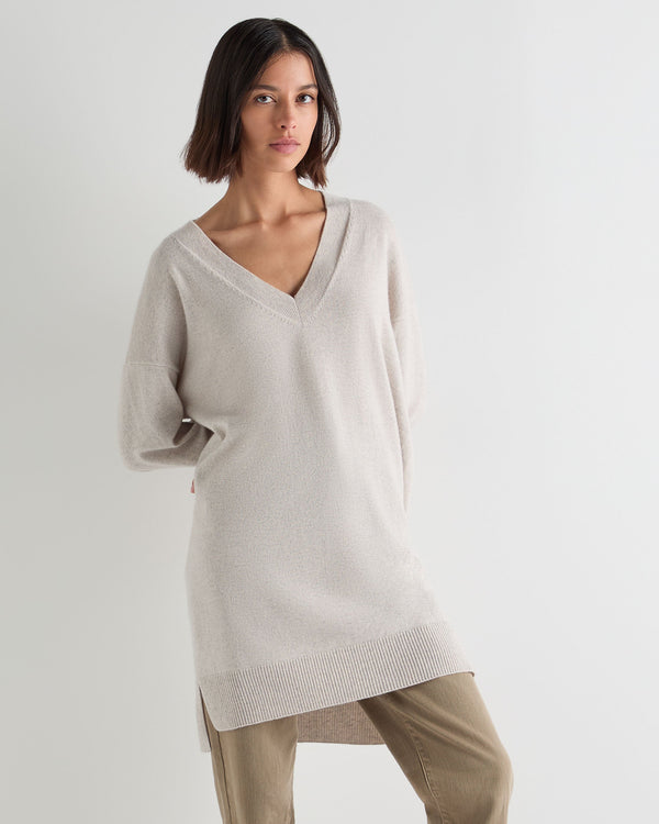 Women's Elise Long V Neck Cashmere Tunic 1