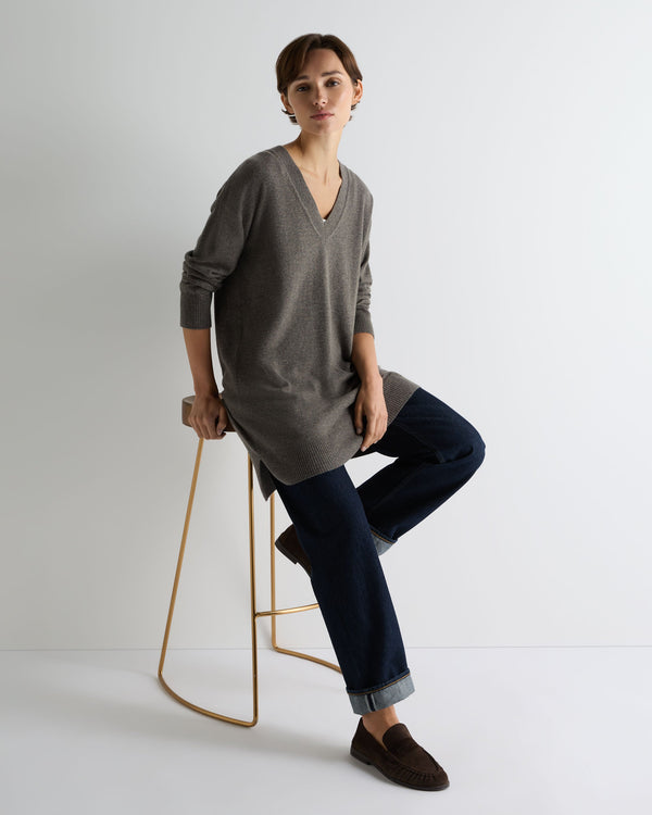 Women's Elise Long V Neck Cashmere Tunic 3