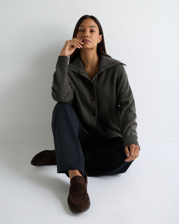 Women's Sailor Collar Cashmere Cardigan  3