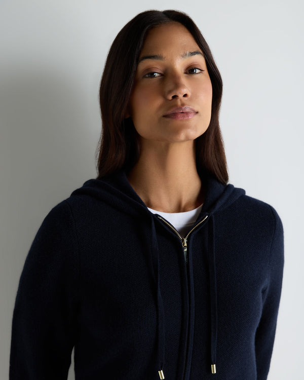 Women's Honeycomb Zipper Cashmere Hoodie 5