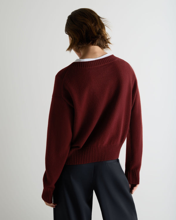 Women's Crop Boat Neck Cashmere Jumper 4