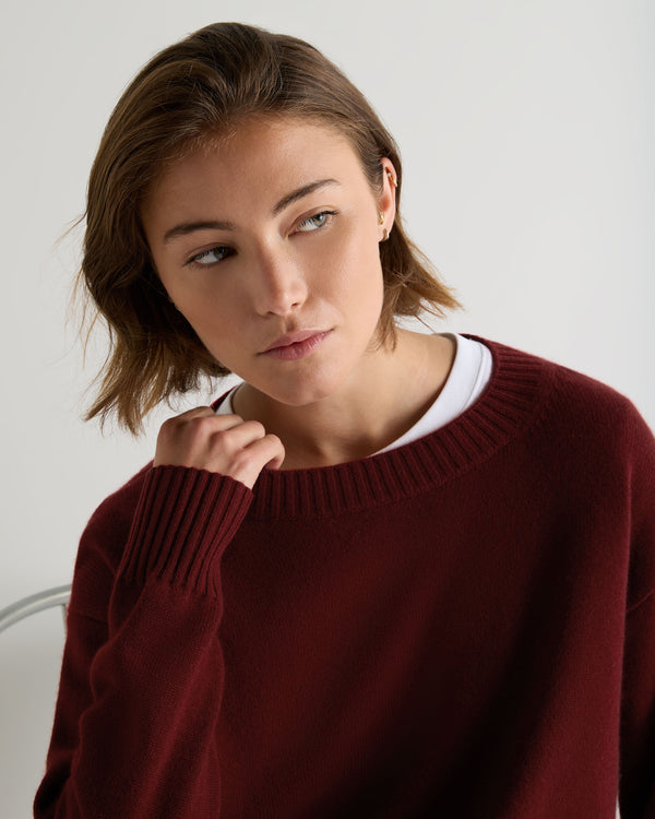 Women's Crop Boat Neck Cashmere Jumper 5