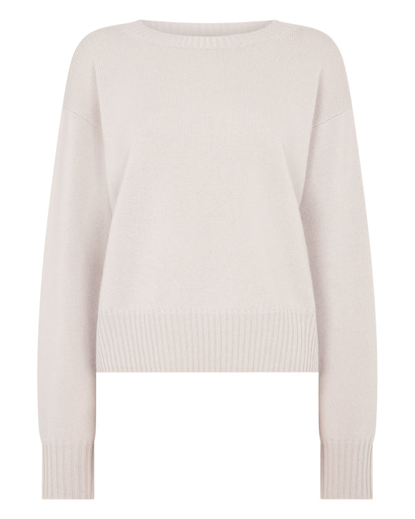 Women's Crop Boat Neck Cashmere Jumper 2