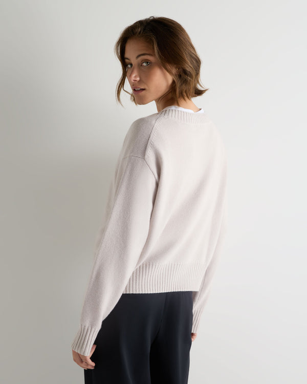 Women's Crop Boat Neck Cashmere Jumper 4
