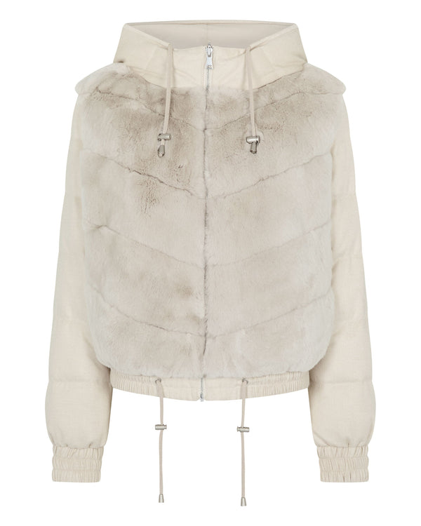 Women's Fur Front Padded Jacket 2