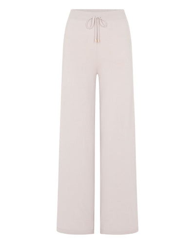 N.Peal Women's Jersey Cashmere Trousers Snow Grey