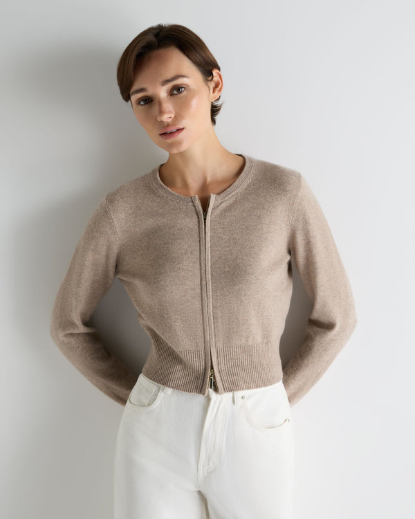 Women's Ivy Zipped Cashmere Cardigan 1