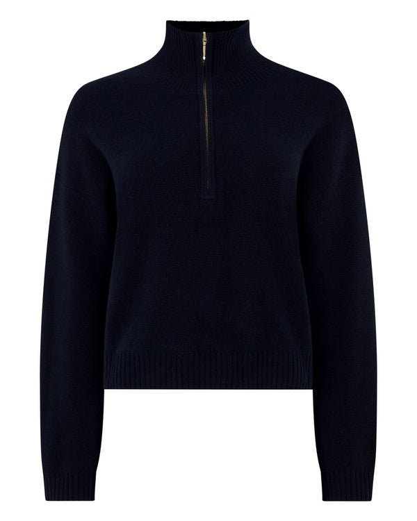 Women's Honeycomb Quarter-Zip Cashmere Jumper 2