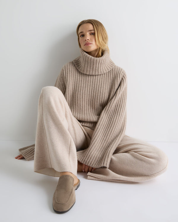 Women's Ribbed Bell Sleeve Cashmere Jumper 3