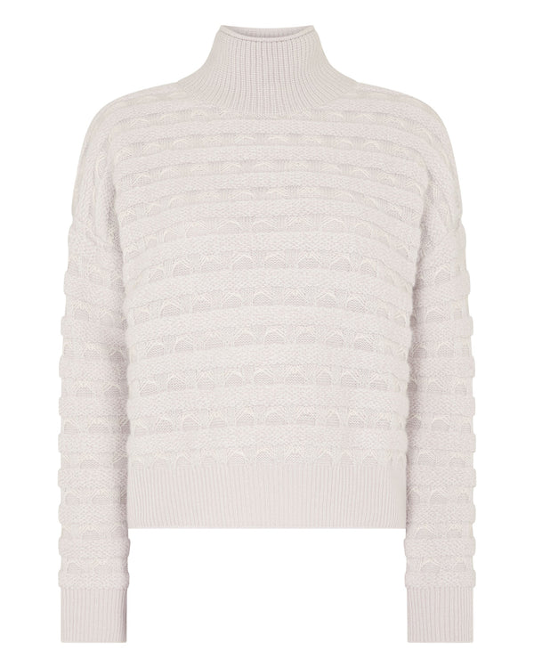 Women's Fairisle Funnel Neck Cashmere Jumper With Lurex 2