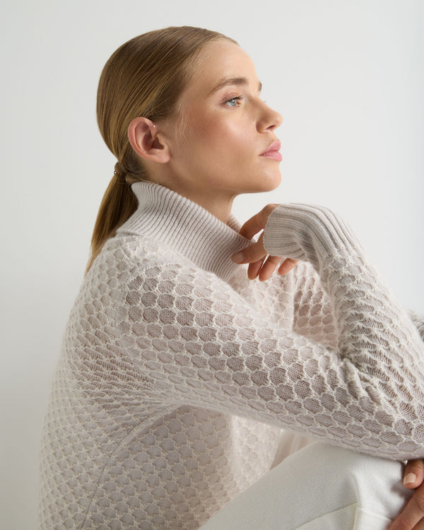 Women's Fairisle Cashmere Roll Neck Cashmere Jumper With Lurex 5