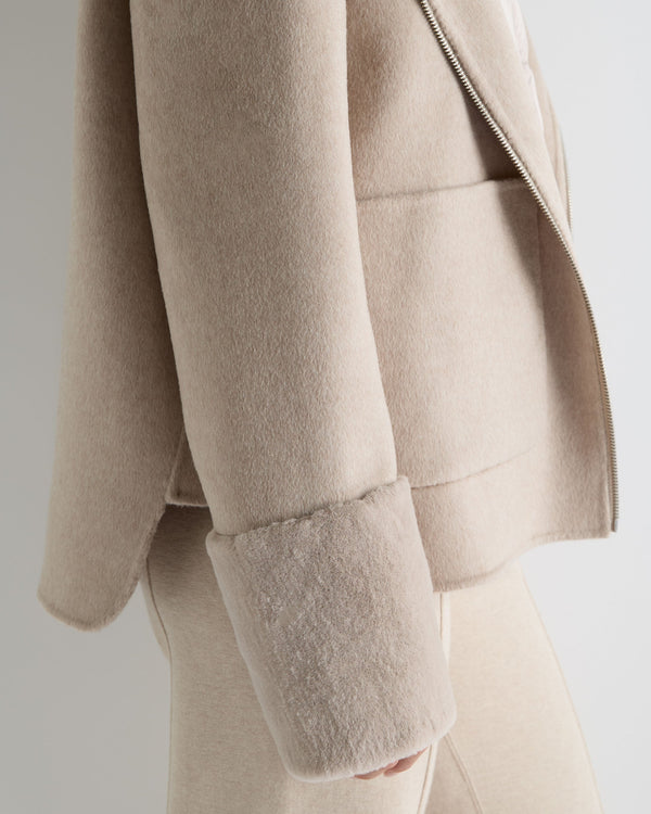Women's Double Layer Jacket With Fur Trim 5