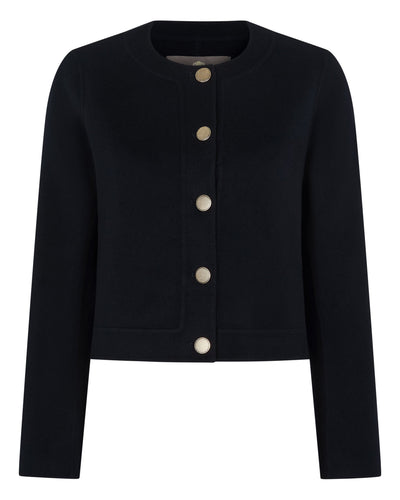 N.Peal Women's Suzy Tailored Jacket Dark Navy Blue