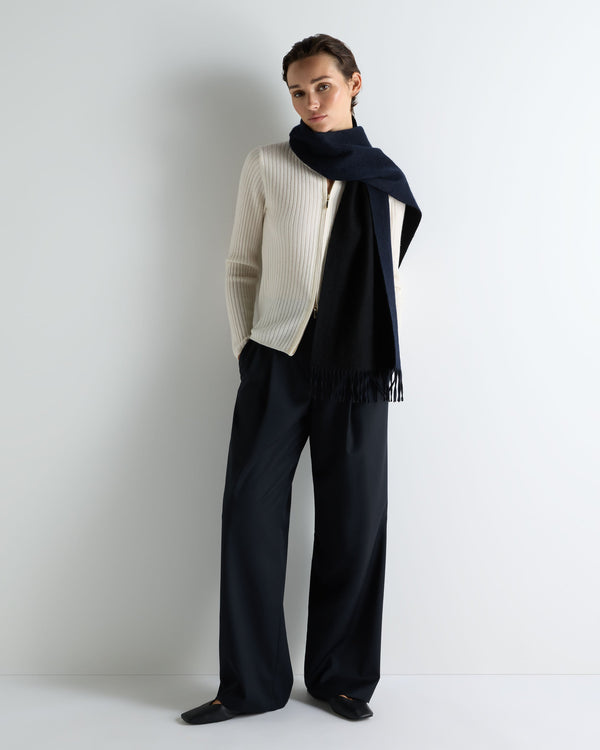 Women's Ribbed Full Zip Cashmere Jumper 3