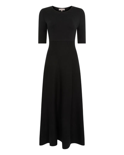 N.Peal Women's Luxe Circle Dress Black