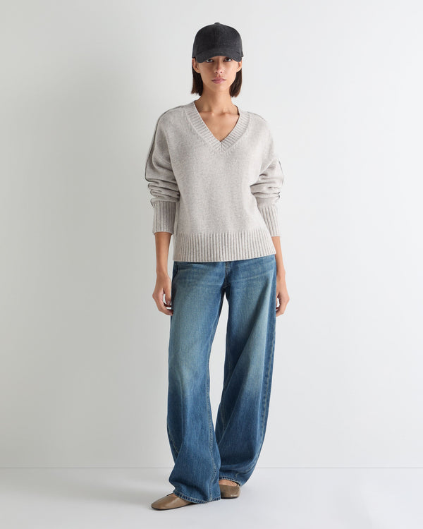 Women's Metal Trim V Neck Cashmere Jumper 8