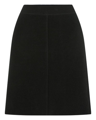 N.Peal Women's Double Faced Mini Skirt Black