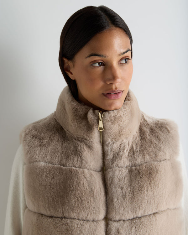 Women's Hooded Reversible Fur Gilet 7