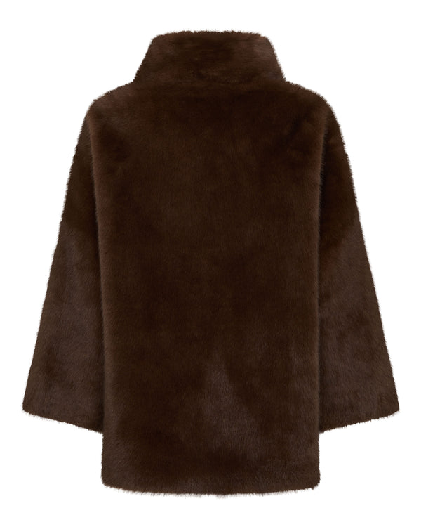 Women's Bracelet Sleeve Faux Mink Jacket 2