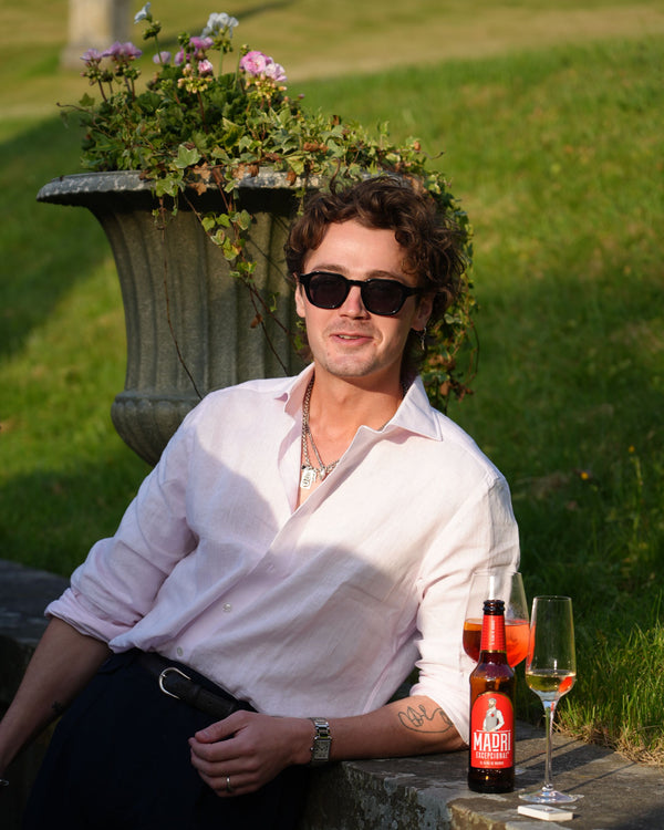 N.Peal Men's Cannes Linen Shirt White
