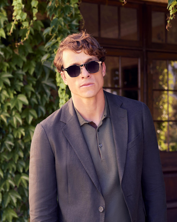 N.Peal Men's Polzeath Cotton Cashmere Polo T-Shirt Khaki Green