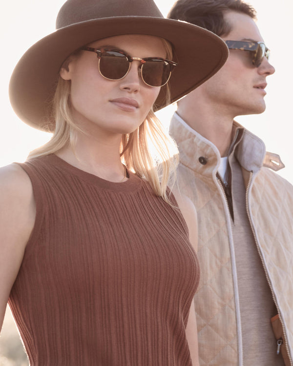 N.Peal Men's Regent Fine Gauge Cashmere Half Zip Jumper Soft Taupe Brown