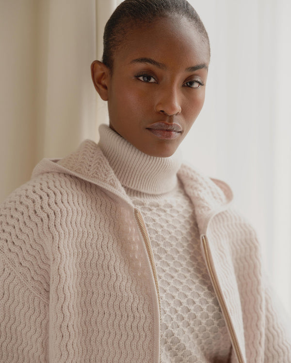 Women's Fairisle Cashmere Roll Neck Cashmere Jumper With Lurex 6