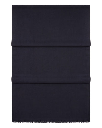 N.Peal Women's Pashmina Cashmere Stole Navy Blue