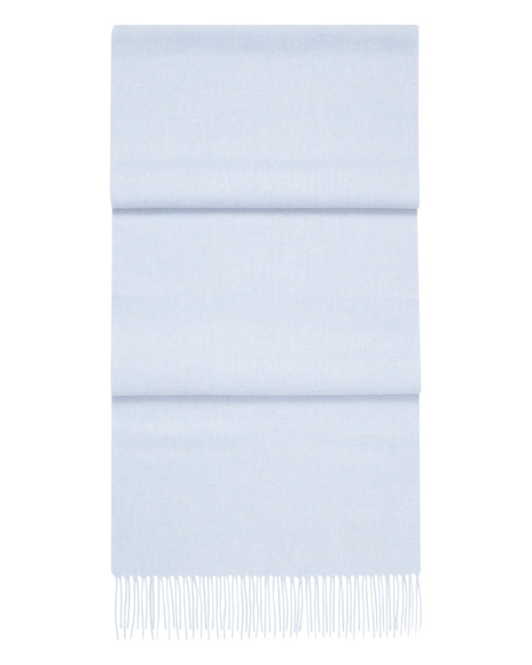 N.Peal Unisex Large Woven Cashmere Scarf Cornflower Blue