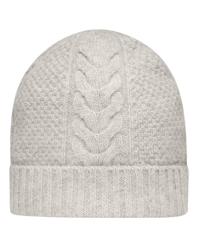 N.Peal Women's Cable Cashmere Hat Fumo Grey
