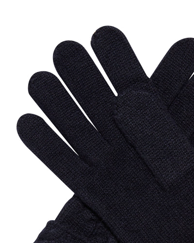 N.Peal Women's Cable Cashmere Gloves Navy Blue