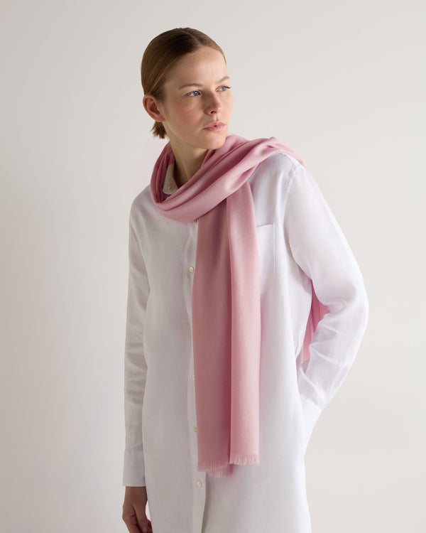 N.Peal Women's Pashmina Cashmere Stole Blossom Pink