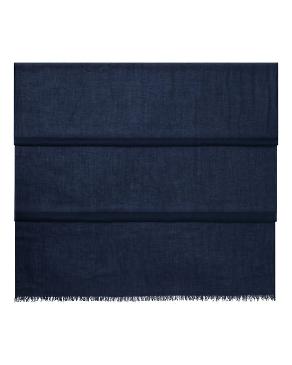 N.Peal Women's Ultrafine Pashmina Cashmere Shawl Indigo Blue