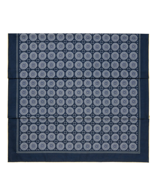 N.Peal Women's Geometic Pashmina Navy Blue