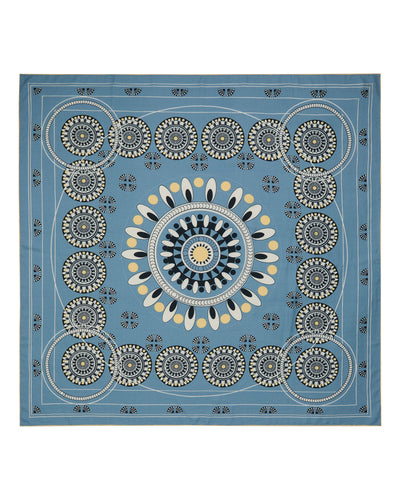 N.Peal Women's Printed Foulard Blue