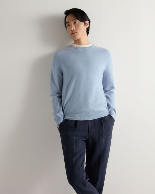Men's Oxford Round Neck Cashmere Jumper