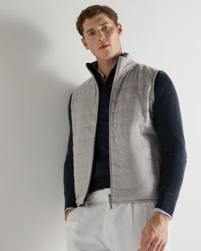 N.Peal Men's Strand Down Gilet Fumo Grey