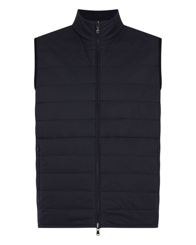 N.Peal Men's Strand Down Gilet Navy Blue