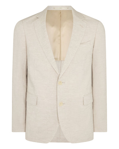 Men's Amalfi Linen Jacket Sand Brown