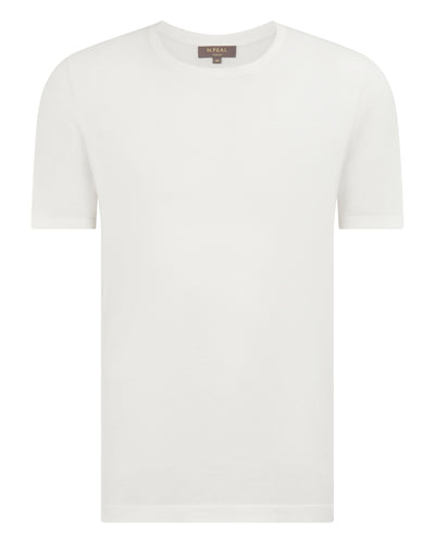 N.Peal Men's Cotton T-Shirt White