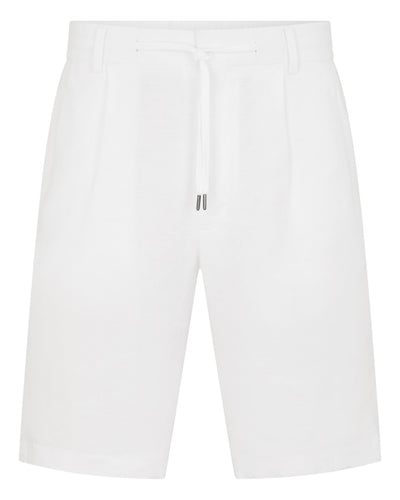 N.Peal Men's Atrani Linen Short White