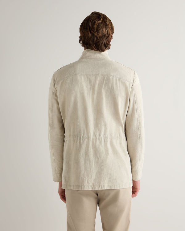 Men's Maine Linen Jacket Sand Brown