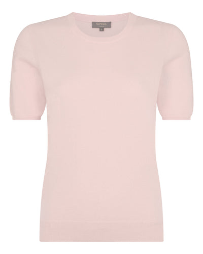 N.Peal Women's Milly Classic Cashmere T-Shirt Blossom Pink