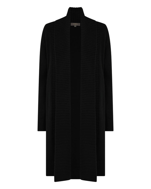 N.Peal Women's Abbey Cashmere Cardigan Black